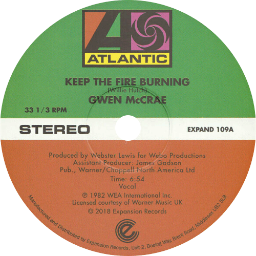 Gwen McCrae / Keep The Fire Burning b/w Funky Sensation