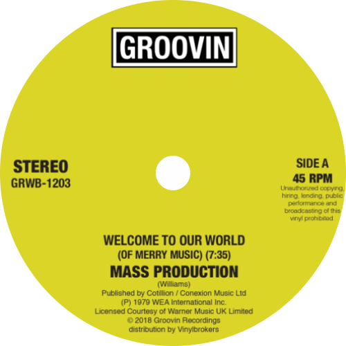 Mass Production / Welcome To Our World (Of Merry Music) b/w Cosmic Lust