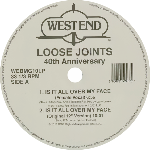 Loose Joints, Masters At Work, Kon ‎/ Is It All Over My Face (40th Anniversary, 2x12