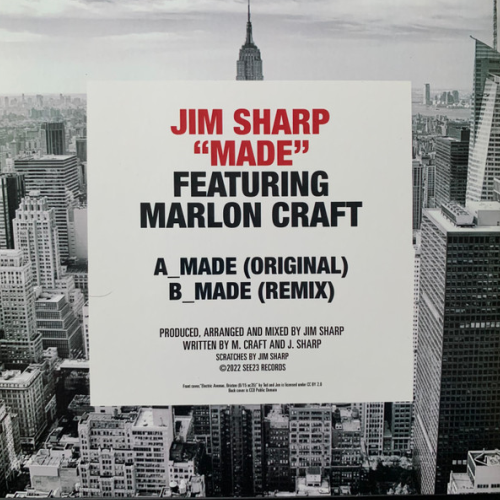 Jim Sharp featuring Marlon Craft / Made (Full Pic Sleeve & Label