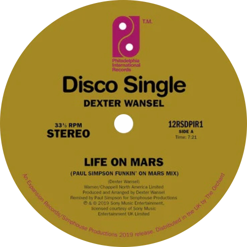 Dexter Wansel ‎/ Life On Mars b/w Theme From The Planets (Paul Simpson Remixes)