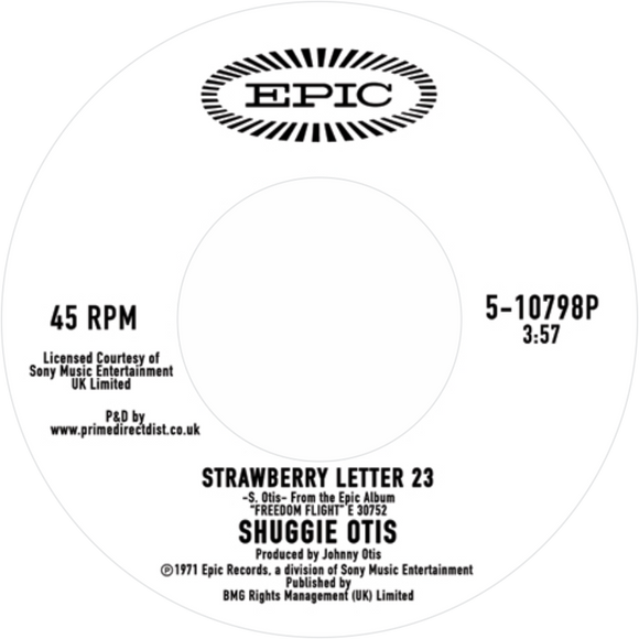 Shuggie Otis / Strawberry Letter 23 b/w Ice Cold Daydream