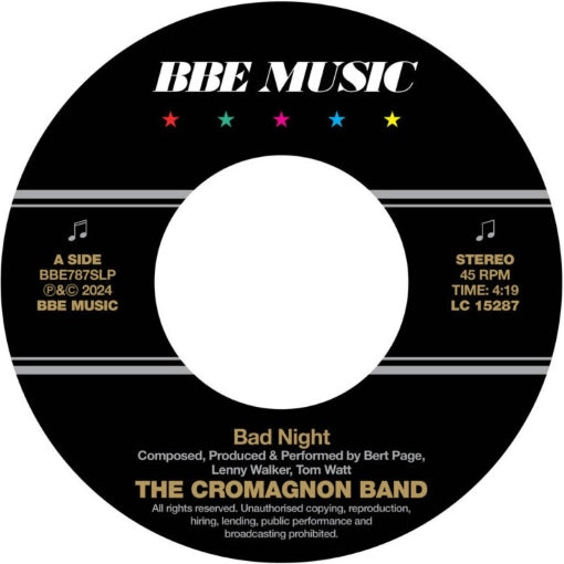 The Cromagnon Band / Bad Night b/w Quadrant