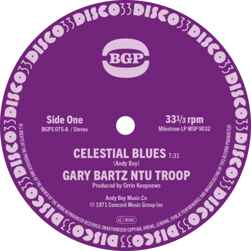 Gary Bartz / Celestial Blues b/w Gentle Smiles