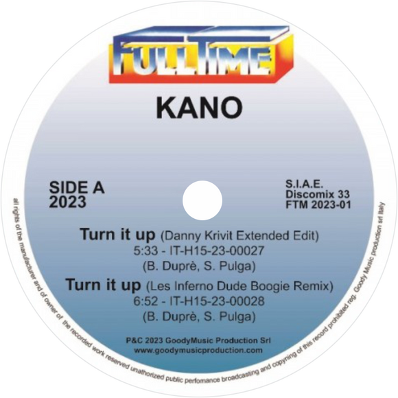 Kano / Turn It Up (Danny Krivit, Les Inferno, FrescoEdits, Dr Packer Remixes)