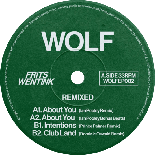 Frits Wentink / Remixed (Ian Pooley, Prince Palmer, Dominic Oswald)