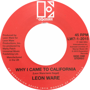 Leon Ware / Why I Came To California b/w Rockin' You Eternally