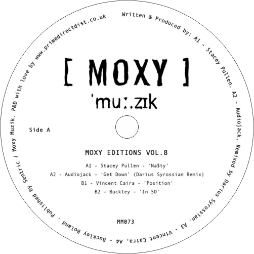 Stacey Pullen, Audiojack, Darius Syrossian, Vincent Caira, Buckley / Moxy Musik Editions V8