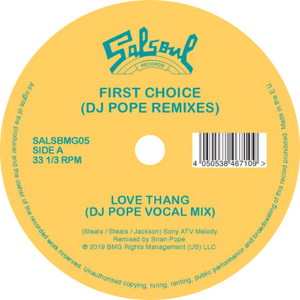 First Choice ‎/ Love Thang (DJ Pope Remixes)