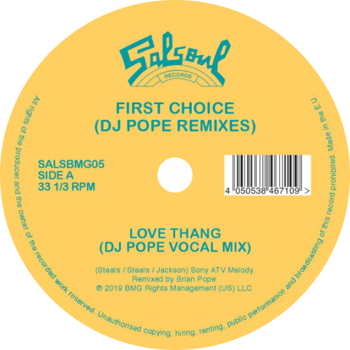 First Choice ‎/ Love Thang (DJ Pope Remixes)