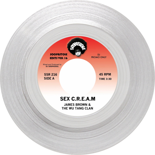 James Brown, The Wu Tang Clan / Sex C.R.E.A.M b/w Sex Machine (Dub Edit) (Limited, Clear Vinyl!!)