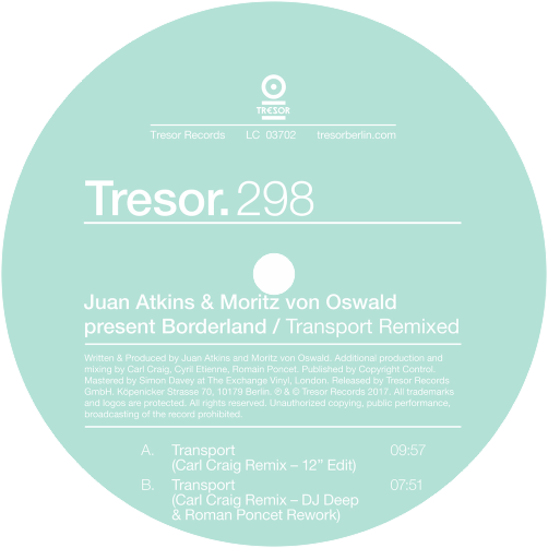 Juan Atkins & Moritz von Oswald present Borderland / Transport Remixed (2024 Repress)