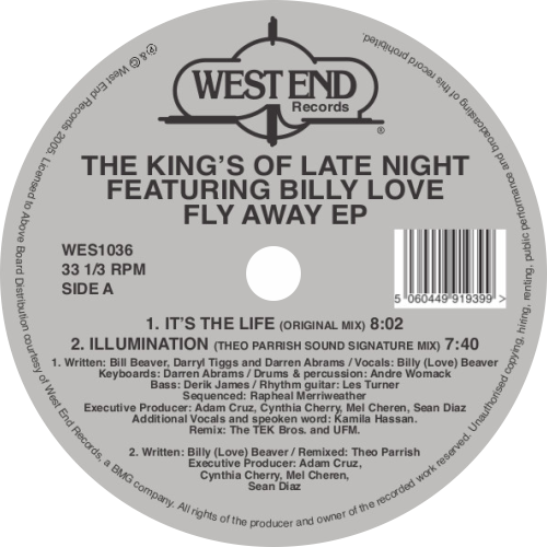 The King's Of Late Night Featuring Billy Love / Fly Away EP (Theo Parrish Remix)
