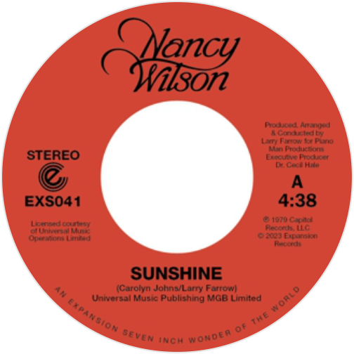 Nancy Wilson / Sunshine b/w The End Of Our Love