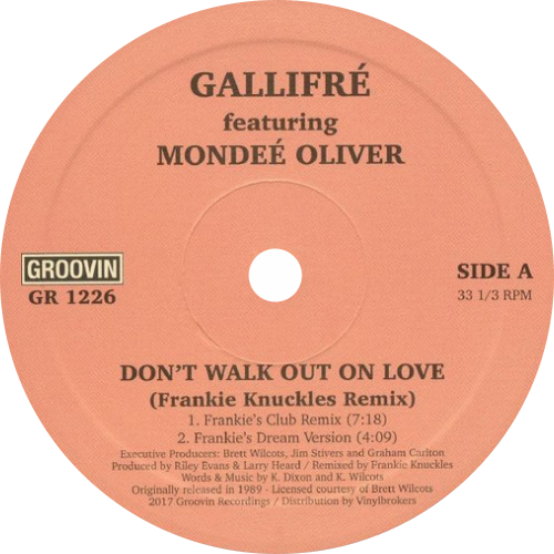 Gallifré Featuring Mondeé Oliver (Frankie Knuckles Remix)