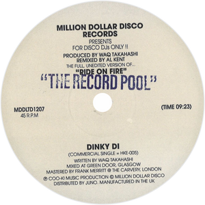 Dinky Di / Ride On Fire (Million Dollar Disco / Remix By Al Kent)