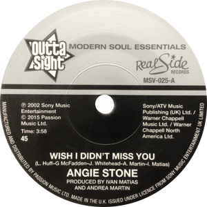 Angie Stone ‎/ Wish I Didn't Miss You