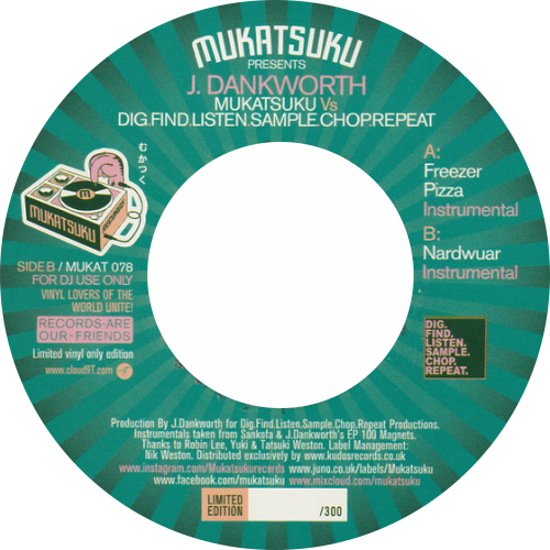 Mukatsuku presents J Dankworth / Mukatsuku vs Dig Find Listen Sample Chop Repeat Productions