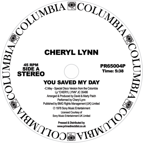Cheryl Lynn / You Saved My Day / Got to Be Real