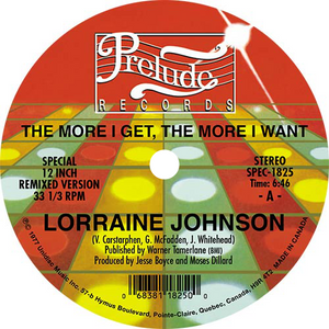 Lorraine Johnson ‎/ The More I Get The More I Want