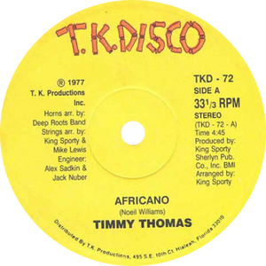 Timmy Thomas ‎/ Africano / Why Can't We Live Together (Yellow Vinyl)