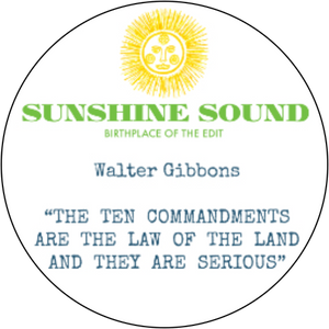 Walter Gibbons / The Ten Commandments Are The Law Of The Land (Limited 10" Pressing!!)