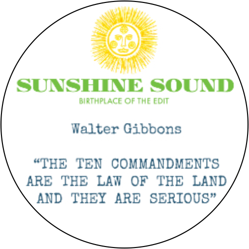 Walter Gibbons / The Ten Commandments Are The Law Of The Land (Limited 10