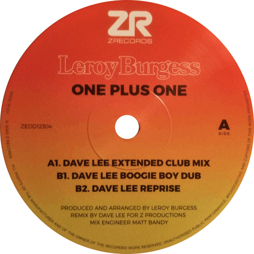 Leroy Burgess ‎/ One Plus One (Dave Lee Remix)