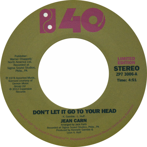 Jean Carn ‎/ Don't Let It Go To Your Head / We Got Some Catchin' Up To Do