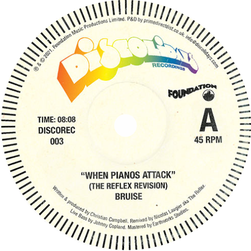 Bruise, Lou Hayter / When Pianos Attack b/w Time Out Of Mind (The Reflex Mixes)