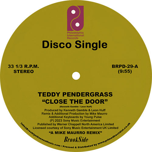 Teddy Pendergrass / Close The Door b/w Only You (The Mike Maurro Remixes)